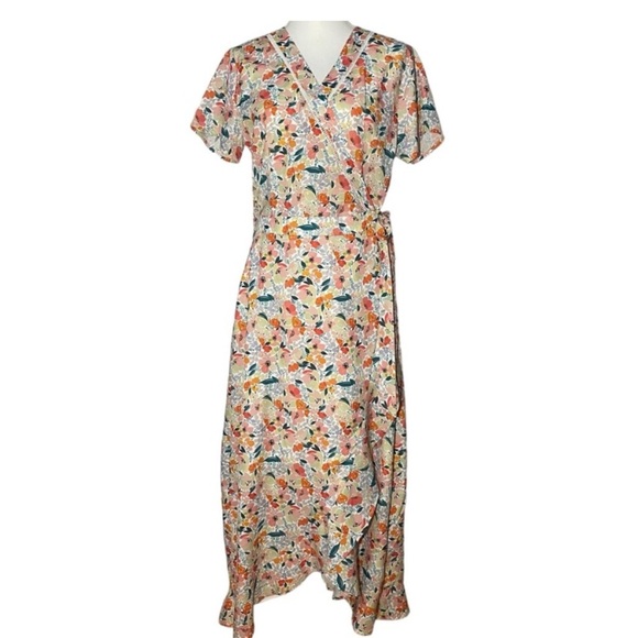 Molly Bracken Midi Wrap Dress Size XL - Picture 1 of 8